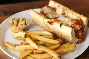 Order Charlie’s Meatball Sub (No Meal) food online from Charlie Foxe's Pizza store, St. Charles on bringmethat.com