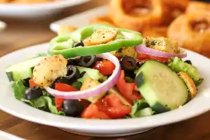 Order Garden Salad  food online from Charlie Foxe's Pizza store, St. Charles on bringmethat.com